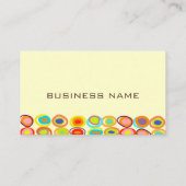 PixDezines Retro Design DIY achtergrondkleur Visitekaartje (Achterkant)