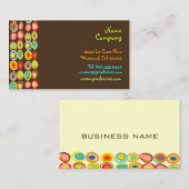 PixDezines Retro Design DIY achtergrondkleur Visitekaartje (Voorkant / Achterkant)