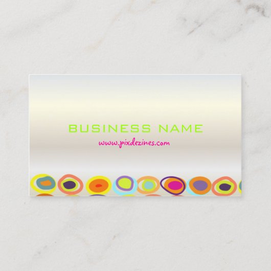 PixDezines Retro Design Visitekaartjes (Achterkant)