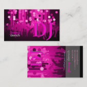 PixDezines Retro DJ+dance hall Visitekaartje (Voorkant / Achterkant)