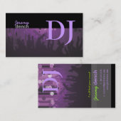 PixDezines Retro DJ+dance hall Visitekaartje (Voorkant / Achterkant)
