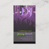 PixDezines Retro DJ+dance hall Visitekaartje (Achterkant)