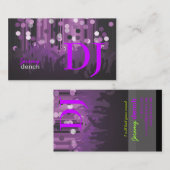 PixDezines Retro DJ+dans hall Visitekaartje (Voorkant / Achterkant)