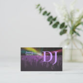 PixDezines Retro DJ+dans hall Visitekaartje (Staand voorkant)