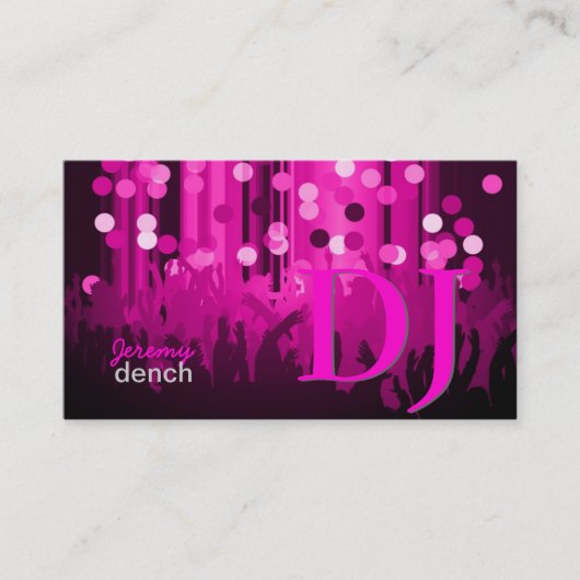 PixDezines Retro DJ+danshal Visitekaartje (Voorkant)