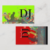 PixDezines Retro DJ/DIY achtergrond Visitekaartje (Voorkant / Achterkant)