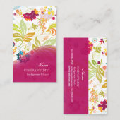 PixDezines retro flora/DIY achtergrondkleur Visitekaartje (Voorkant / Achterkant)