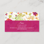 PixDezines retro flora/DIY achtergrondkleur Visitekaartje (Achterkant)