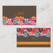 PixDezines Retro Floral ~ Alegre/diy achtergrond Visitekaartje (Voorkant / Achterkant)