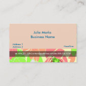 PixDezines Retro Florals/DIY achtergrond Visitekaartje (Achterkant)