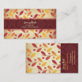 PixDezines  Retro Foliage ♥♥♥♥ Visitekaartje (Voorkant / Achterkant)