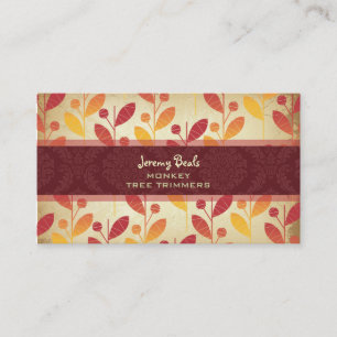 PixDezines  Retro Foliage ♥♥♥♥ Visitekaartje