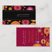 PixDezines Retro gedurfde kerstversieringen Visitekaartje (Voorkant / Achterkant)