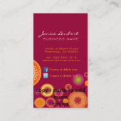 PixDezines Retro gedurfde kerstversieringen Visitekaartje (Achterkant)