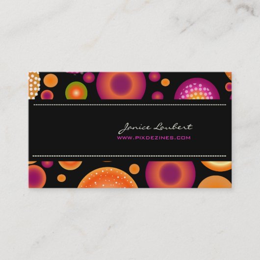 PixDezines Retro gedurfde kerstversieringen Visitekaartje (Voorkant)