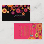 PixDezines Retro gedurfde kerstversieringen Visitekaartje (Voorkant / Achterkant)