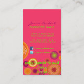 PixDezines Retro gedurfde kerstversieringen Visitekaartje (Achterkant)