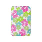 PixDezines retro hibiscus Badmat (Voorkant Verticaal)