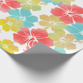 PixDezines retro hibiscus Cadeaupapier (Hoek)