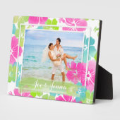 PixDezines retro hibiscus Fotoplaat (Zijkant)