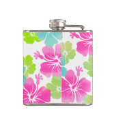 PixDezines retro hibiscus Heupfles (Achterkant)