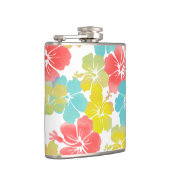 PixDezines retro hibiscus Heupfles (Rechts)