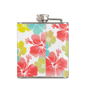 PixDezines retro hibiscus Heupfles (Achterkant)