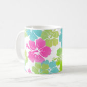 PixDezines retro hibiscus Koffiemok (Voorkant links)