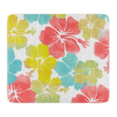 PixDezines retro hibiscus Snijplank (Voorkant)