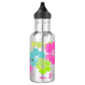 PixDezines retro hibiscus Waterfles (Rechts)