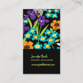 PixDezines Retro Japanse iris/DIY achtergrond Visitekaartje (Voorkant)