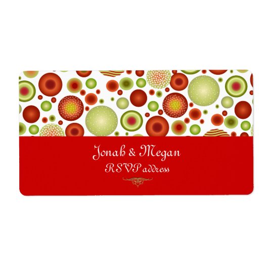 PixDezines Retro Kerst Ornamenten/DIY achtertuin Etiket (Voorkant)