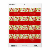 PixDezines Retro Kerst Ornamenten/DIY achtertuin Etiket (Full Sheet)