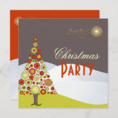 PixDezines Retro kerstsierbomen Kaart (Voorkant / Achterkant)