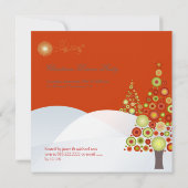 PixDezines Retro kerstsierbomen Kaart (Achterkant)