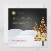 PixDezines Retro kerstsierbomen Kaart (Achterkant)