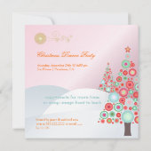 PixDezines Retro kerstsierbomen Kaart (Achterkant)