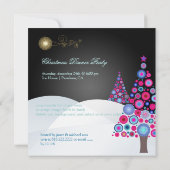 PixDezines Retro kerstsierbomen Kaart (Achterkant)