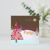 PixDezines Retro kerstsierbomen Kaart (Staand voorkant)