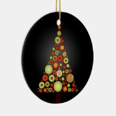 PixDezines Retro kerstsierbomen Keramisch Ornament (Rechts)
