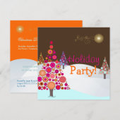 PixDezines Retro Kerstversiering Boom Kaart (Voorkant / Achterkant)