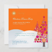 PixDezines Retro Kerstversiering Boom Kaart (Achterkant)