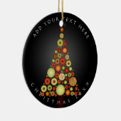 PixDezines Retro Kerstversieringen Boom Keramisch Ornament (Rechts)