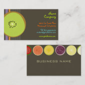 PixDezines retro kiwi/diy achtergrondkleur Visitekaartje (Voorkant / Achterkant)