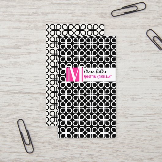 PixDezines retro klavers/diy kleuren in een handom Visitekaartje (Voorkant / Achterkant in situ)