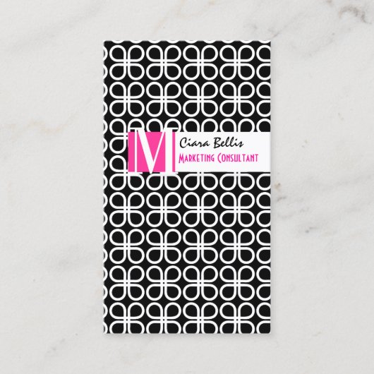 PixDezines retro klavers/diy kleuren in een handom Visitekaartje (Voorkant)