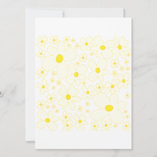 PixDezines Retro Madeliefjes Foto/Bar mitswa Kaart (Achterkant)