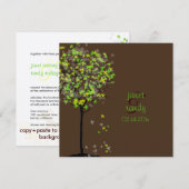 PixDezines retro maple bomen/green/yellow Kaart (Voorkant / Achterkant)