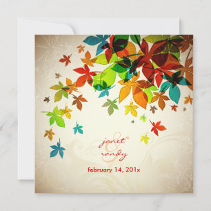 PixDezines Retro Maple Leaves/herfst events Kaart