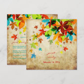 PixDezines Retro Maple Leaves/ Kaart (Voorkant / Achterkant)